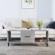Szürke sonoma színű szerelt fa dohányzóasztal 102 x 50 x 40 cm