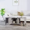 Szürke sonoma színű szerelt fa dohányzóasztal 102 x 50 x 40 cm