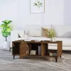 Barna tölgy színű szerelt fa dohányzóasztal 102 x 50 x 40 cm