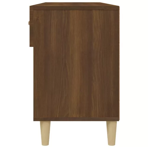 Barna tölgyszínű szerelt fa cipősszekrény 102 x 35 x 55 cm