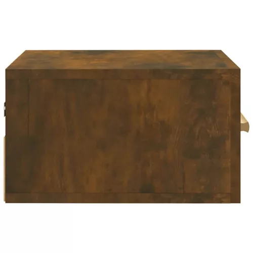 Füstös tölgy színű falra szerelhető éjjeliszekrény 35x35x20 cm