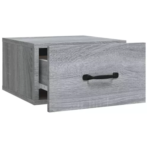 2 db szürke sonoma falra szerelhető éjjeliszekrény 35x35x20 cm