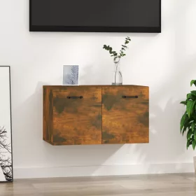   Füstös tölgy színű szerelt fa faliszekrény 60 x 36,5 x 35 cm