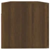 Barna tölgy színű szerelt fa faliszekrény 100 x 36,5 x 35 cm