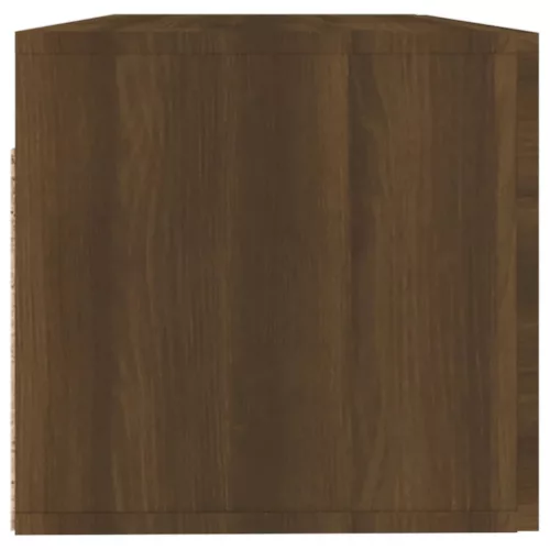 Barna tölgy színű szerelt fa faliszekrény 100 x 36,5 x 35 cm