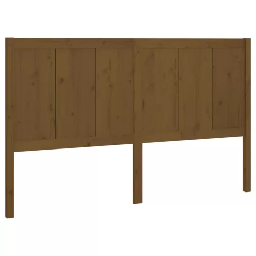 Mézbarna tömör fenyőfa ágyfejtámla 205,5x4x100 cm
