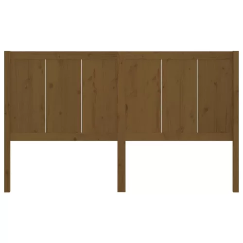Mézbarna tömör fenyőfa ágyfejtámla 205,5x4x100 cm