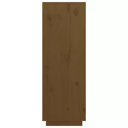 Mézbarna tömör fenyőfa magasszekrény 89x40x116,5 cm