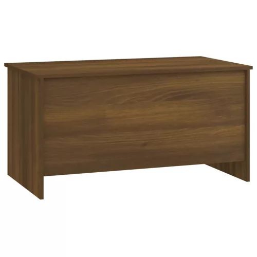 Barna tölgyszínű szerelt fa dohányzóasztal 102x55,5x52,5 cm