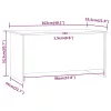 Barna tölgyszínű szerelt fa dohányzóasztal 102x55,5x52,5 cm