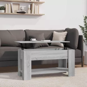   Szürke sonoma színű szerelt fa dohányzóasztal 101x49x52 cm