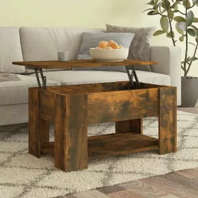   Füstös tölgy színű szerelt fa dohányzóasztal 79 x 49 x 41 cm