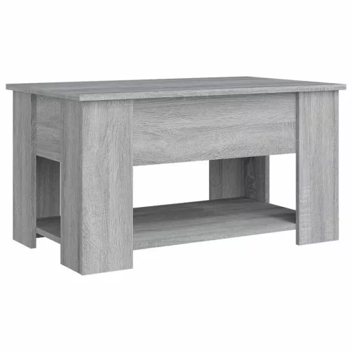 Szürke sonoma színű szerelt fa dohányzóasztal 79 x 49 x 41 cm