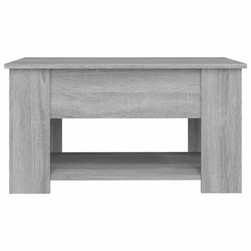 Szürke sonoma színű szerelt fa dohányzóasztal 79 x 49 x 41 cm
