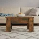 Füstös tölgy színű szerelt fa dohányzóasztal 79 x 49 x 41 cm