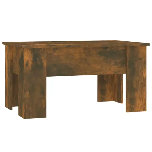 Füstös tölgy színű szerelt fa dohányzóasztal 79 x 49 x 41 cm