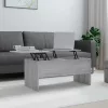 Szürke sonoma színű szerelt fa dohányzóasztal 102x50,5x46,5 cm