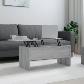   Szürke sonoma színű szerelt fa dohányzóasztal 102x50,5x46,5 cm