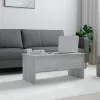Szürke sonoma színű szerelt fa dohányzóasztal 102x50,5x46,5 cm