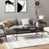 Fekete szerelt fa dohányzóasztal 100 x 50 x 35 cm