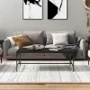 Fekete szerelt fa dohányzóasztal 80 x 50 x 35 cm