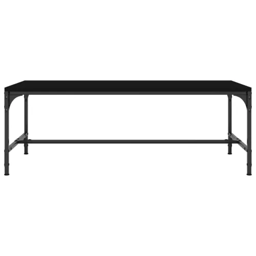 Fekete szerelt fa dohányzóasztal 80 x 50 x 35 cm