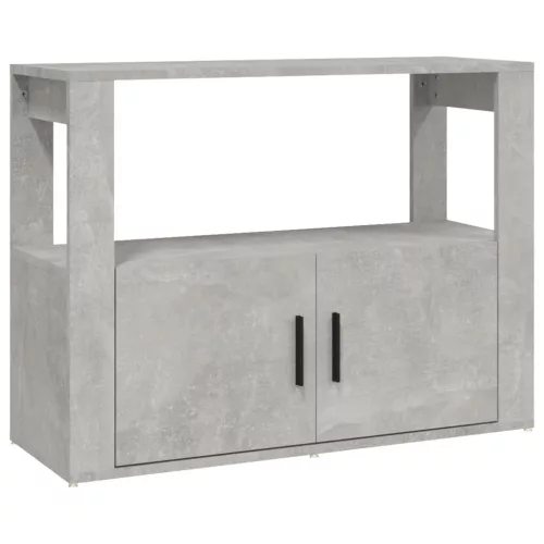 Betonszürke szerelt fa tálalószekrény 80x30x60 cm