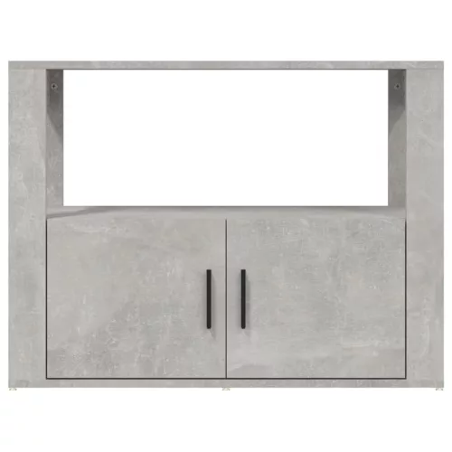 Betonszürke szerelt fa tálalószekrény 80x30x60 cm