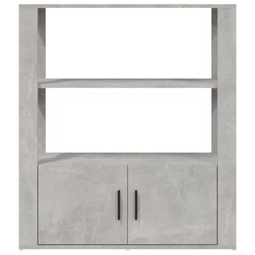 Betonszürke szerelt fa tálalószekrény 80x30x90 cm