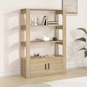   Sonoma tölgy színű szerelt fa tálalóasztal 80x30x119,5 cm