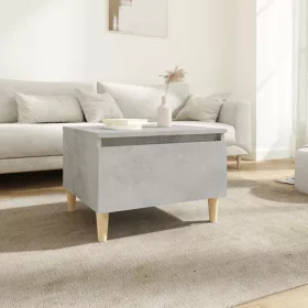 Betonszürke szerelt fa dohányzóasztal 90x49x45 cm