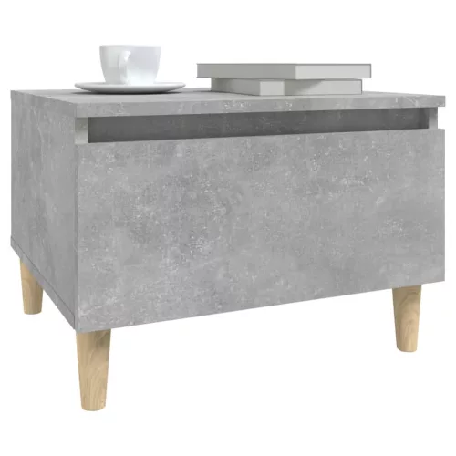 Betonszürke szerelt fa dohányzóasztal 90x49x45 cm