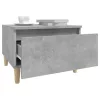Betonszürke szerelt fa dohányzóasztal 90x49x45 cm