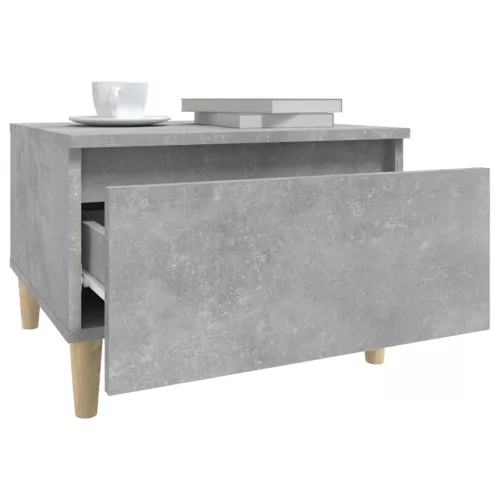 Betonszürke szerelt fa dohányzóasztal 90x49x45 cm