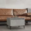 Betonszürke szerelt fa dohányzóasztal 90x49x45 cm