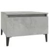 Betonszürke szerelt fa dohányzóasztal 90x49x45 cm