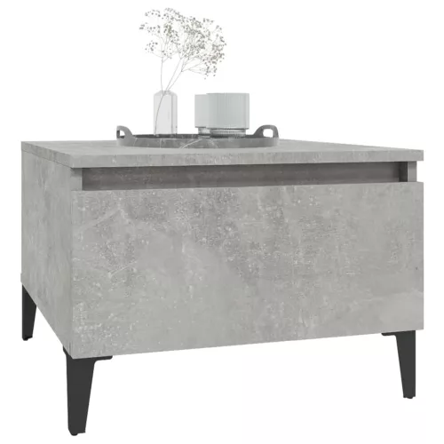 Betonszürke szerelt fa dohányzóasztal 90x49x45 cm