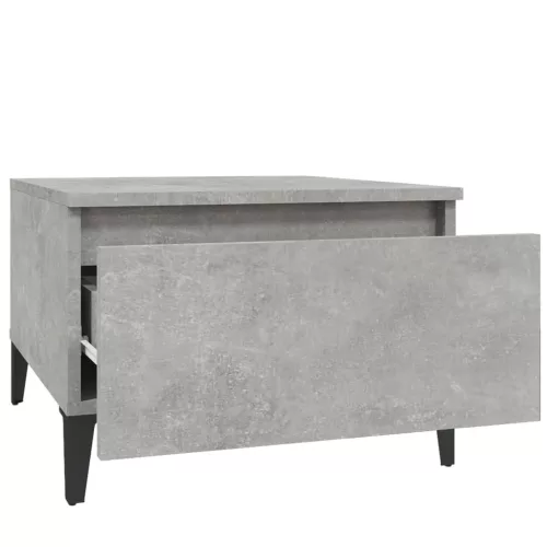 Betonszürke szerelt fa dohányzóasztal 90x49x45 cm