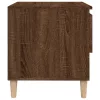 2 db barna tölgyszínű szerelt fa éjjeliszekrény 50x46x50 cm