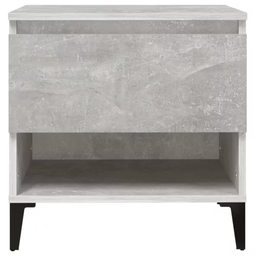 2 db betonszürke szerelt fa kisasztal 50 x 46 x 50 cm