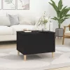 Fekete szerelt fa dohányzóasztal 60x44,5x45 cm