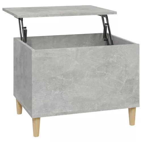 Betonszürke szerelt fa dohányzóasztal 60 x 44,5 x 45 cm