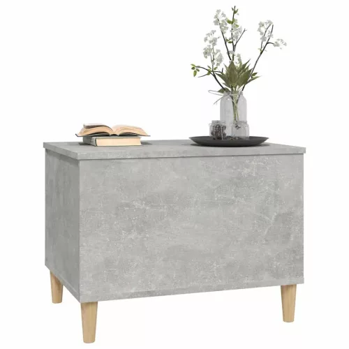 Betonszürke szerelt fa dohányzóasztal 60 x 44,5 x 45 cm