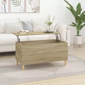   Sonoma tölgy színű szerelt fa dohányzóasztal 90x44,5x45 cm