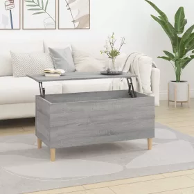   Szürke sonoma színű szerelt fa dohányzóasztal 90x44,5x45 cm