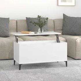 Fehér szerelt fa dohányzóasztal 90x44,5x45 cm