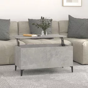 Betonszürke szerelt fa dohányzóasztal 90x44,5x45 cm