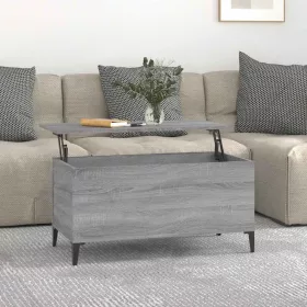   Szürke sonoma színű szerelt fa dohányzóasztal 90x44,5x45 cm