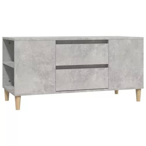 Betonszürke szerelt fa TV-szekrény 102 x 44,5 x 50 cm