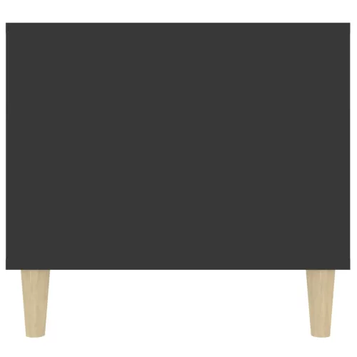 Fekete szerelt fa dohányzóasztal 90 x 49 x 45 cm